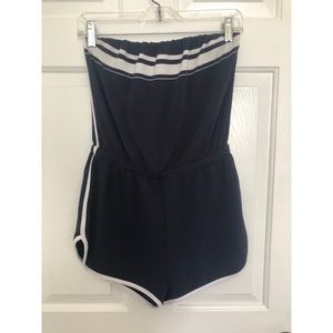 Strapless romper